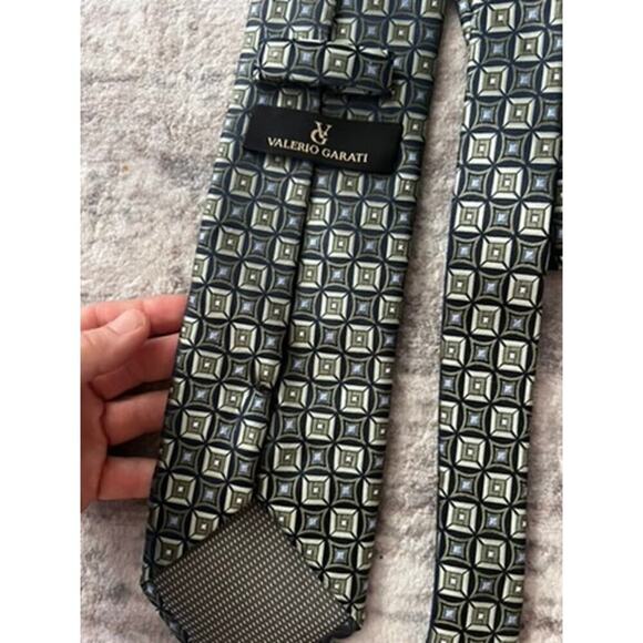 Valerio Garati mens tie w square pattern business professional polyester - Picture 4 of 7